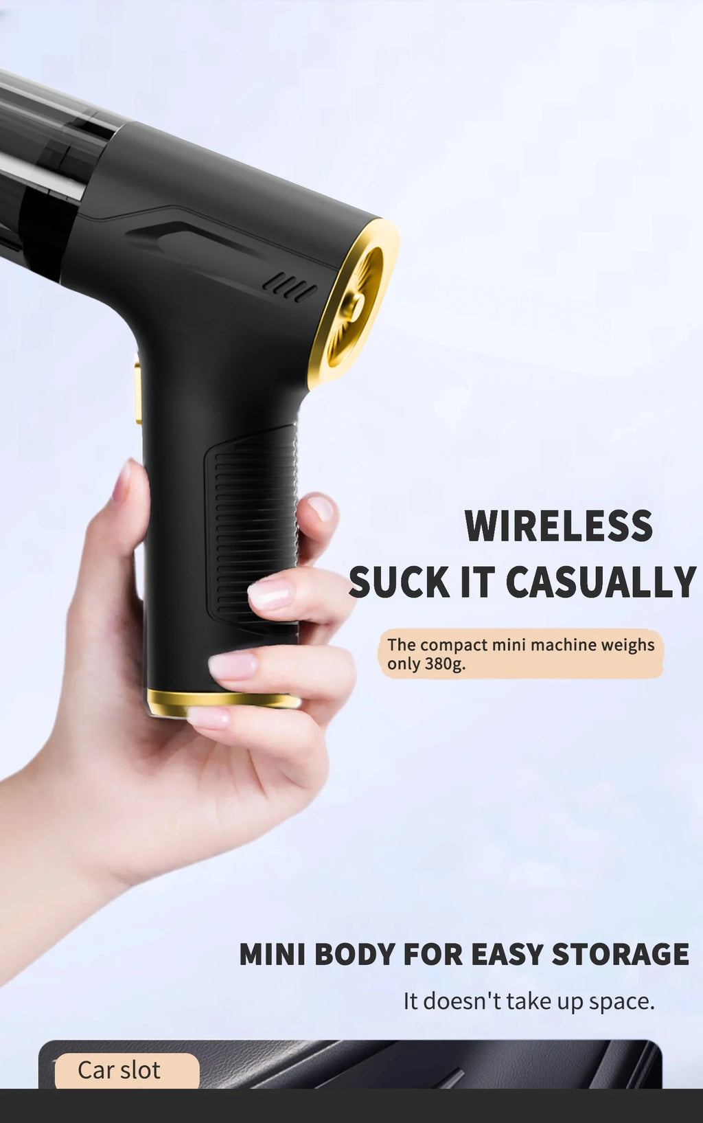 CENRR 98000PA aspirateur de voiture Portable sans fil nettoyeur puissant forte aspiration Machine de nettoyage à main pour appareil ménager