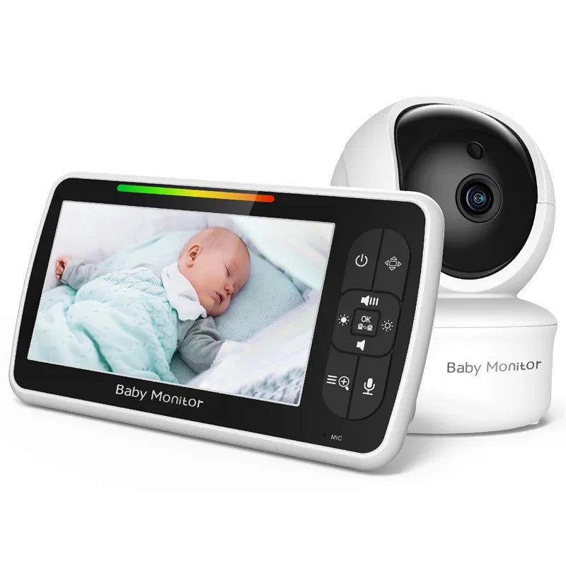Babystar – moniteur video pouces, avec caméra et Audio à distance Pan-Tilt-Zoom, conversation bidirectionnelle, Mode VOX, berceuses,