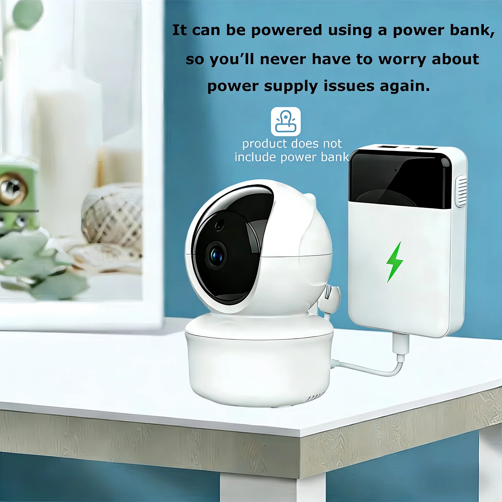Babystar – moniteur video pouces, avec caméra et Audio à distance Pan-Tilt-Zoom, conversation bidirectionnelle, Mode VOX, berceuses,