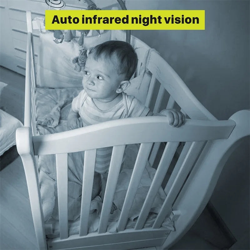 Babystar – moniteur video pouces, avec caméra et Audio à distance Pan-Tilt-Zoom, conversation bidirectionnelle, Mode VOX, berceuses,