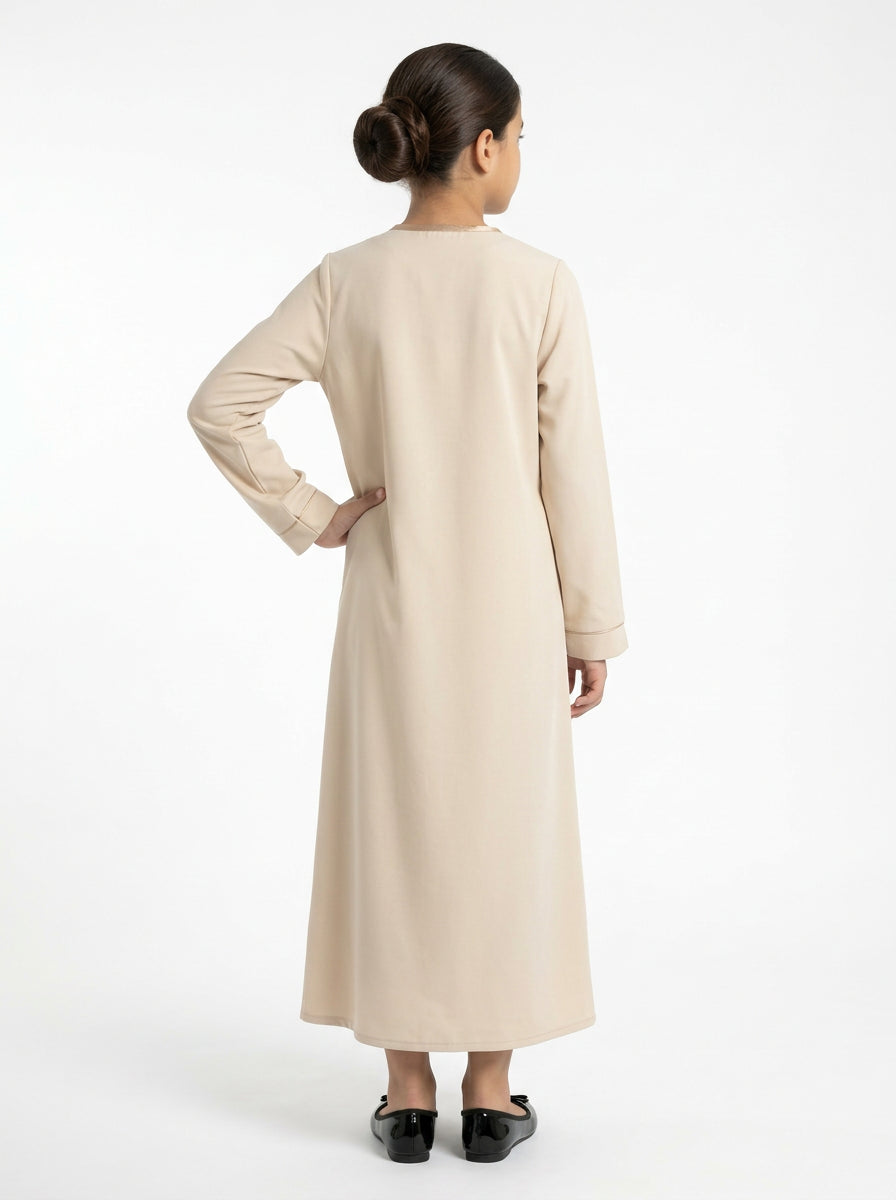 Abaya Beige Ado - Face