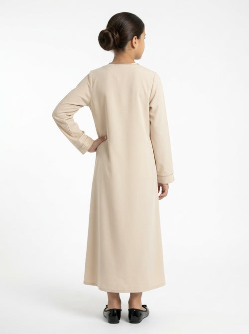 Abaya Beige Ado - Face