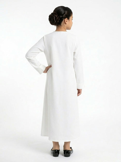 Abaya Blanc Ado - Face