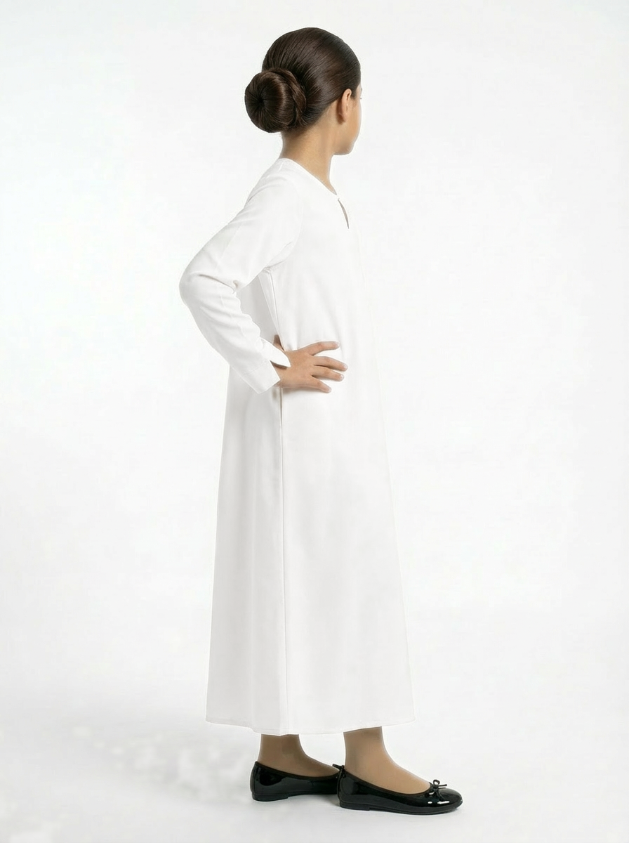 Abaya Blanche Classique Jeune Fille