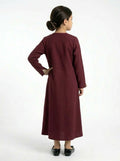 Abaya Bordeaux Ado - Face