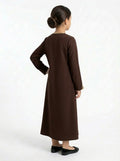 Abaya Chocolat Ado - Face