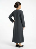 Abaya Gris Anthracite Ado - Face