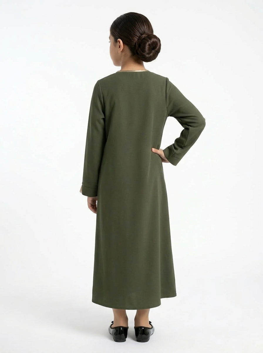 Abaya Kaki Ado - Face