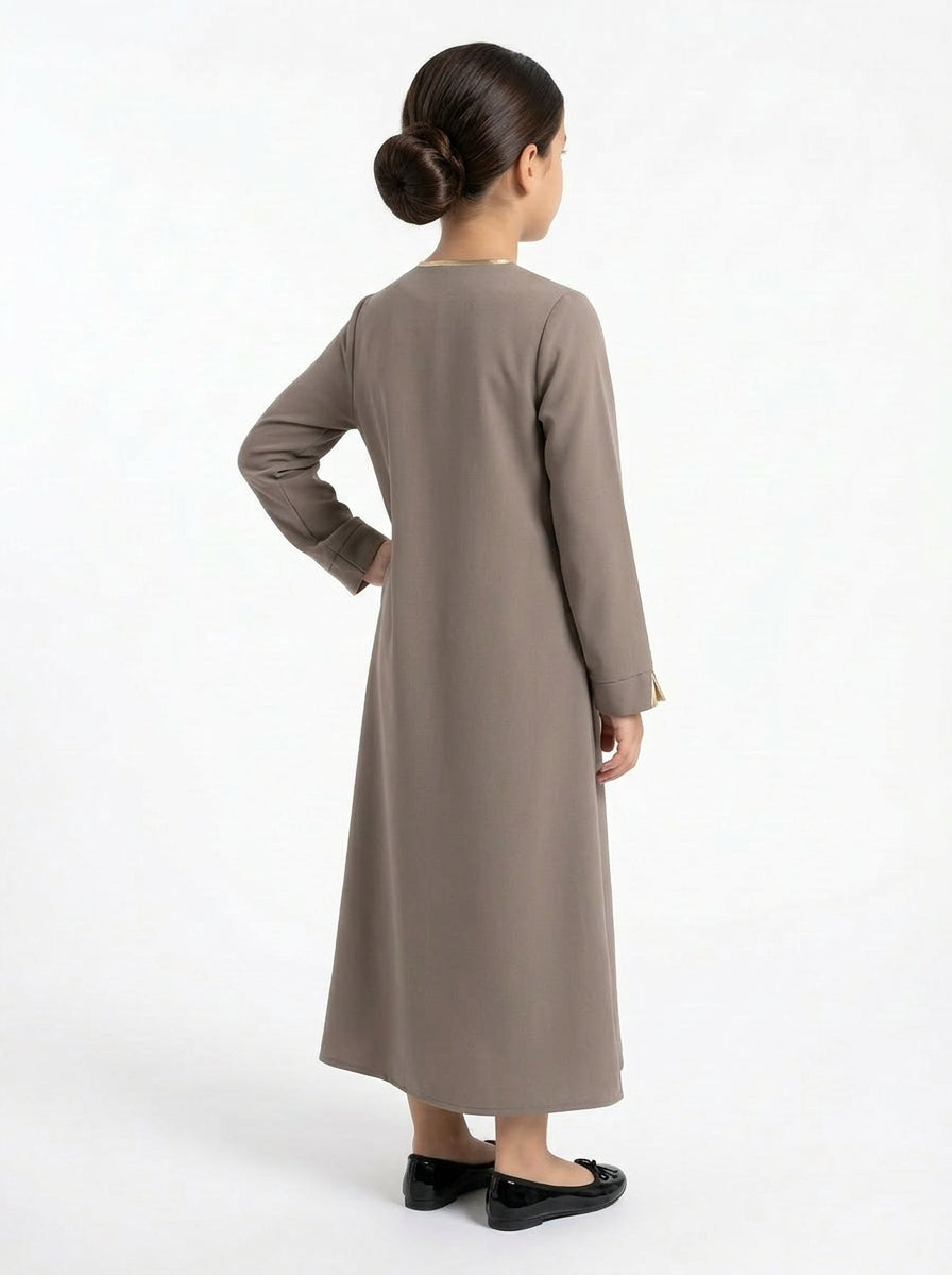 Abaya Taupe Ado - Face