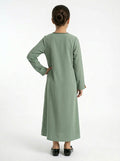 Abaya Vert d'Eau Ado - Face