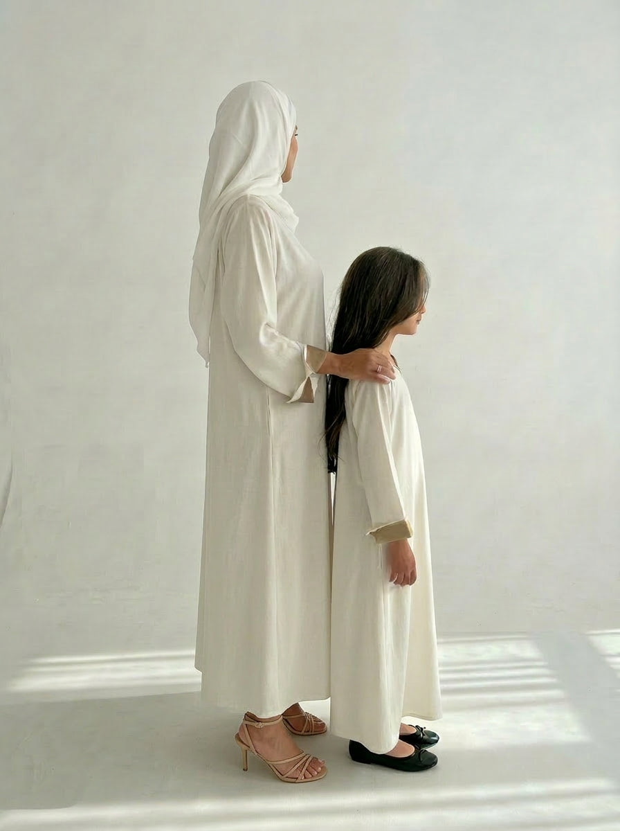 Duo Mère & Fille Blanc SILKA