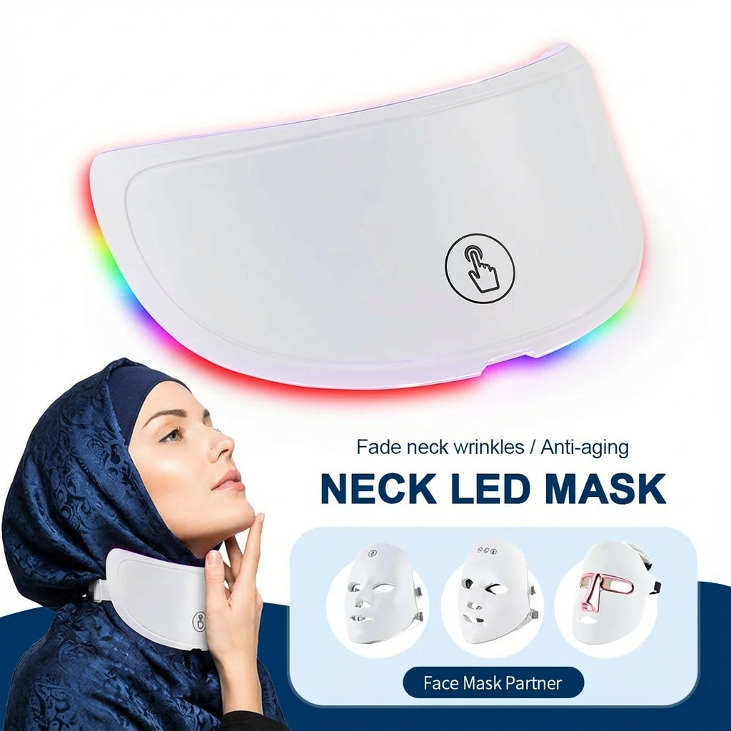 LED Face Neck Mask Rechargeable LED Photon Beauty Machine Facial Rejuvenation SPA Skin Care Tool
