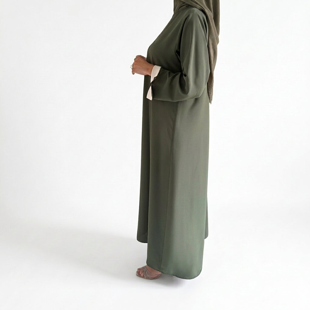 Abaya Kaki Classique