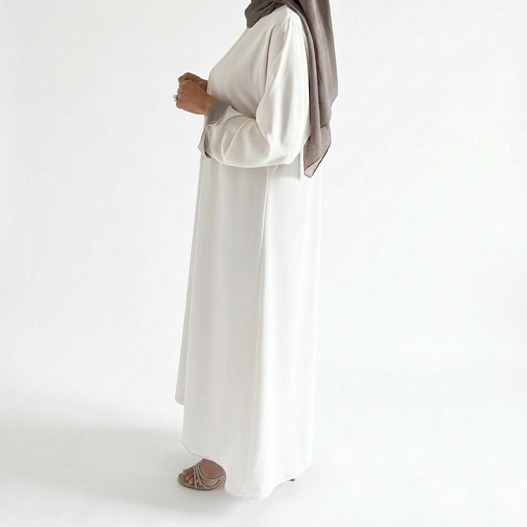 Abaya Beige vue 2