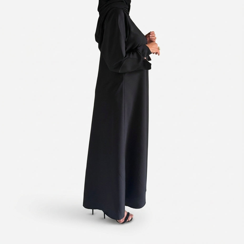 Abaya Noire Classique vue 2
