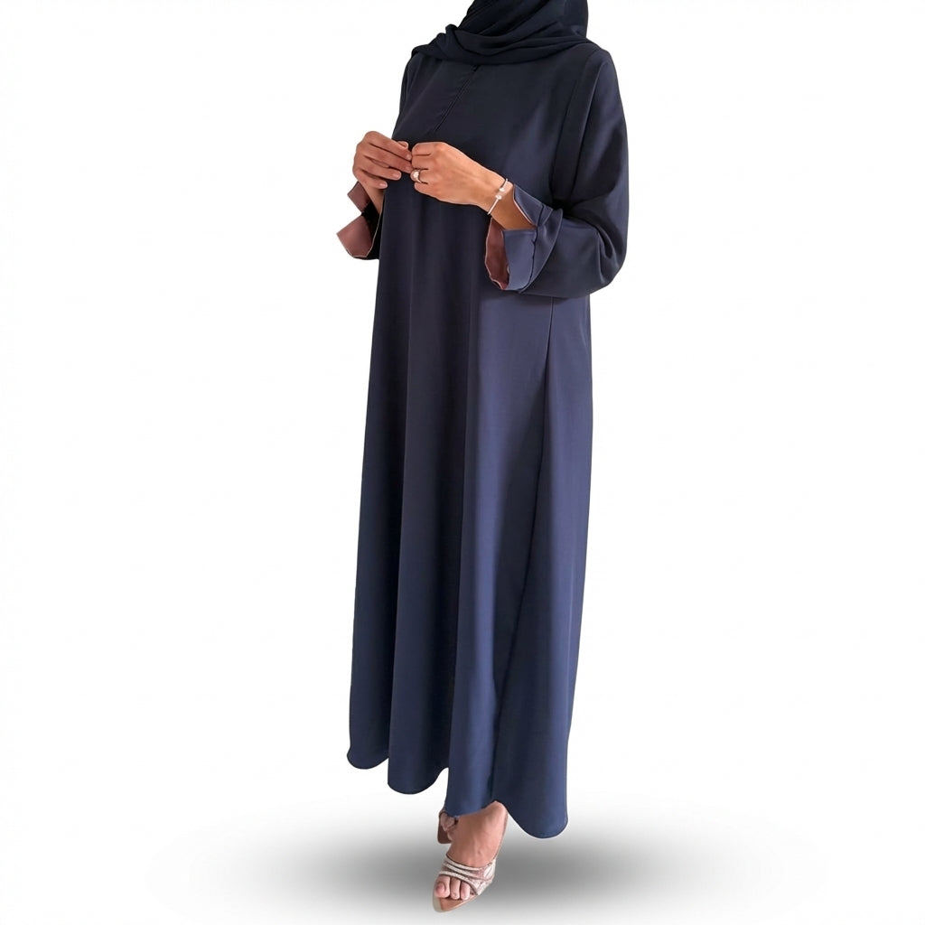 Abaya Bleu Nuit vue 3