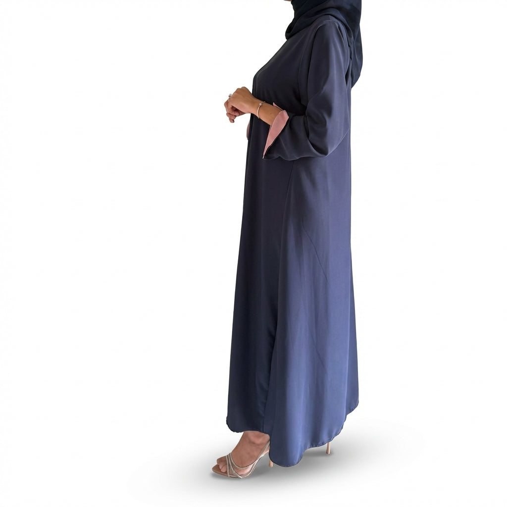 Abaya Bleu Nuit vue 2