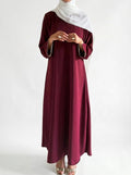 Abaya Bordeaux Soie de Médine